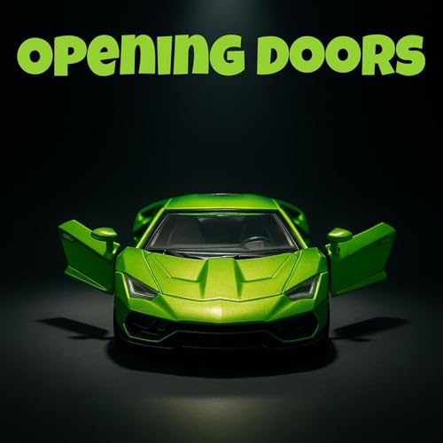 Image of Lamborghini Diecast Metal Toy Car For Kids , Green, 1:32 Scale | Opening Doors, Pull Back Action, For Kids Boys Girls