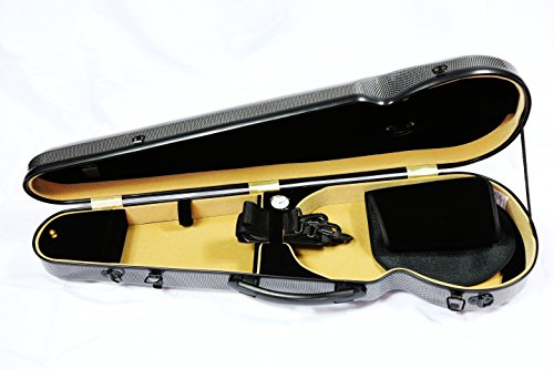 image for Vio Music Hightech Full Size Carbon Violin Case 4/4, Black, brown