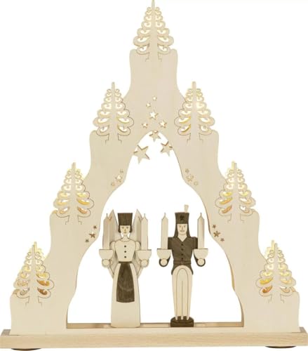 Pointe lumineuse bois Ange & Bergmann grand modèle 38 x 43 cm