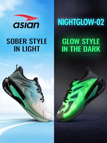 Image of ASIAN Glow in the Dark Sneakers Technology with Memory Foam Insole - Nightglow-02