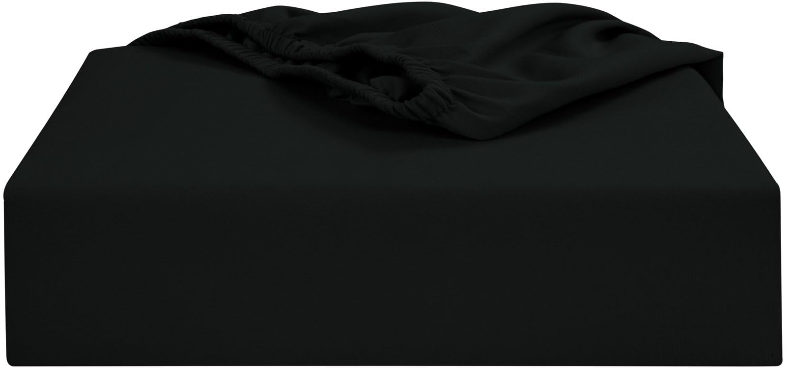 Soroor Bedding & Linen, Microfiber Single Fitted Sheet, Black Deep Pocket 12 inch Bed Shee...