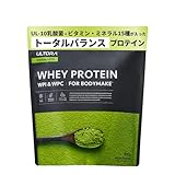 ULTORA ウルトラ ホエイ プロテイン 810g 人工甘味料不使用 国産 乳酸菌 ビタミン11種 ミネラル4種 L-カルニチン シンバイオティクス ホエイプロテイン ぷろていん (810g, (リニューアル)抹茶ラテ風味)
