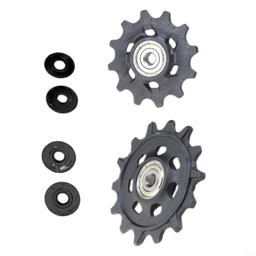 EXTRWORY Ensemble poulie de dérailleur arrière 12T + 14T pour Eagle 12 vitesses pour vélos XX1 X01 pour GX SX - Roue de guidage légère en aluminium noir