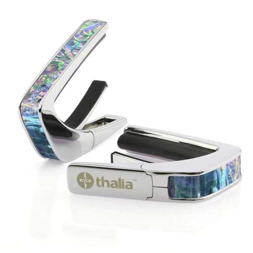Thalia Capos �^���A �J�| Exotic Shell Series Prism Abalone Chrome �M�^�[ 12�C���`�t���b�h�p�b�h�t�� �v���Y�� �A�o���� �N���[��