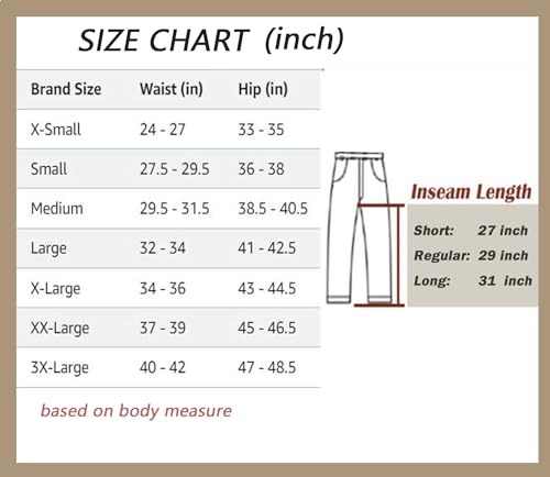Fakanhui Damen-Arbeitshose, bequem, Stretch, schmales Bein, elastisch, hohe Taille, zum Überziehen, Business Casual, Schwarz, Small Lange