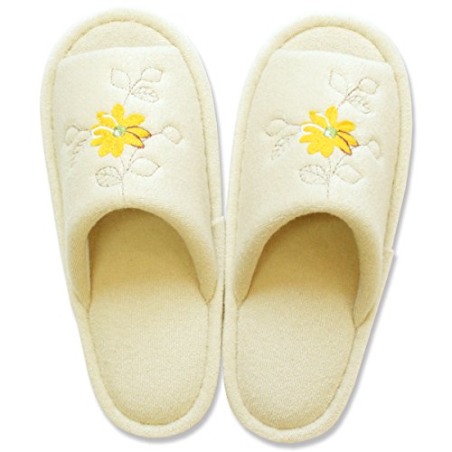 オカ スリッパ デイジーマルシェ ベージュ 約24cmまで