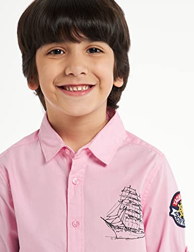 Image of Amazon Brand - Jam & Honey Boy's Regular Fit Shirt (JH-BST-SH-04 Lt Pink 1 3 4 Years)