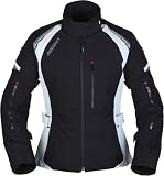 Modeka Amberly Chaqueta textil de moto para mujer, negro/gris claro, 48