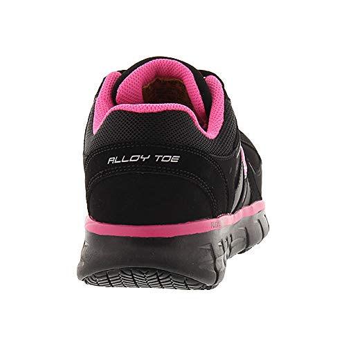 Skechers Women's Synergy-Sandlot Work Boot, Black/Pink, 8.5