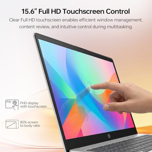 Image of HP Pavilion 15 Laptop with Copilot AI, 15.6 inch FHD Touchscreen, AMD Ryzen 7 7730U Performance for Multitasking, 16GB RAM, 1TB SSD, Wi-Fi 6, HDMI, Webcam, Windows 11 Home, Silver