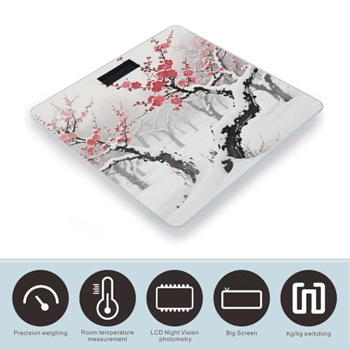 Báscula digital de baño Winter Plum Grove con pantalla LCD miniatura 3