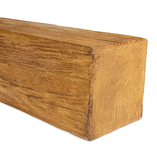 PROVISTON | Trave in PU | 120 x 120 x 2000 mm | Poliuretano ad alta resistenza | Rovere chiaro | Aspetto legno | Travi decorative | Travi per soffitto | Imitazione legno realistica | 2 metri