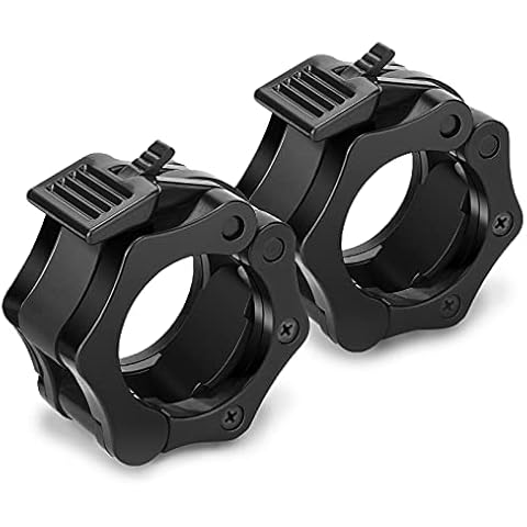 drado 2 Inch 2 Pack Olympic Barbell Collars Bar Clamps for Dumbbells, Clips for Weight Fitness Training (Black) Cover