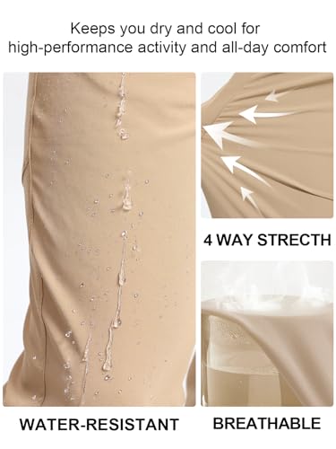 Image of Men's Lightweight Hiking Pants Elastic Waist Water Resistant Quick-Dry Sweatpants for Running Traveling Outdoor Work