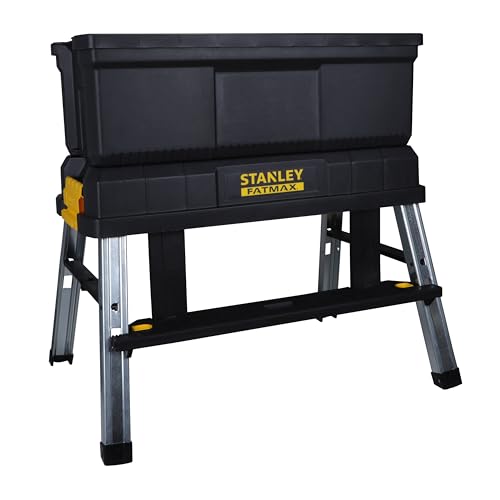 Image of STANLEY FMST81083-1 150 kg Load Capacity Heavy-Duty Portable Plastic Work Step Tool Box, 25 inch