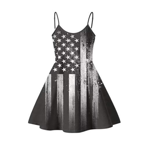 Image of Cozeyat Women Girls Summer Sleeveless Dress Casual Swing Beach Cover Up Knee Length Dresses,Large Size XS-4XL