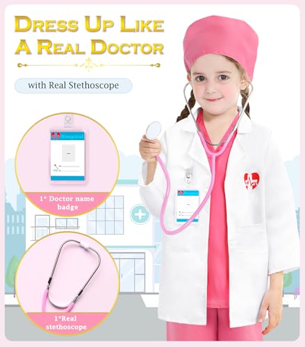 Disfraz de Doctor para Niñas 5-8 Años con Accesorios miniatura 5