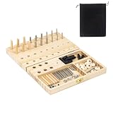 DigNew Tablero de madera plegable para la destreza de los dedos, con 43 agujeros para terapia ocupacional, multifuncional...
