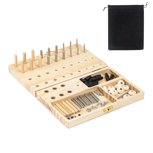 Foldable Wooden Pegboard for Finger Dexterity