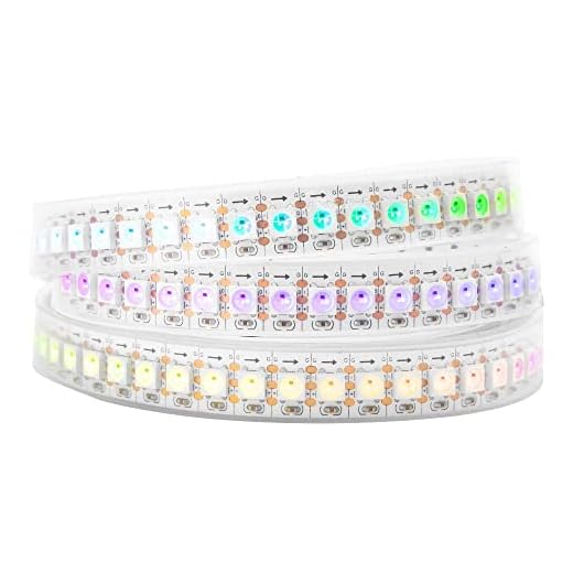 BTF-LIGHTING 1M 144 LEDs/Pixels/m WS2812B RGB adressierbare Strip Streifen mit 5050 SMD LEDs Wasserdicht in Rohr IP67