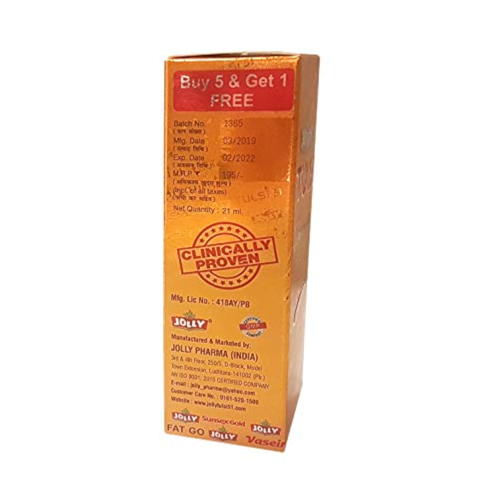 Jolly Pharma Tulsi 51 Drops for Natural Wellness