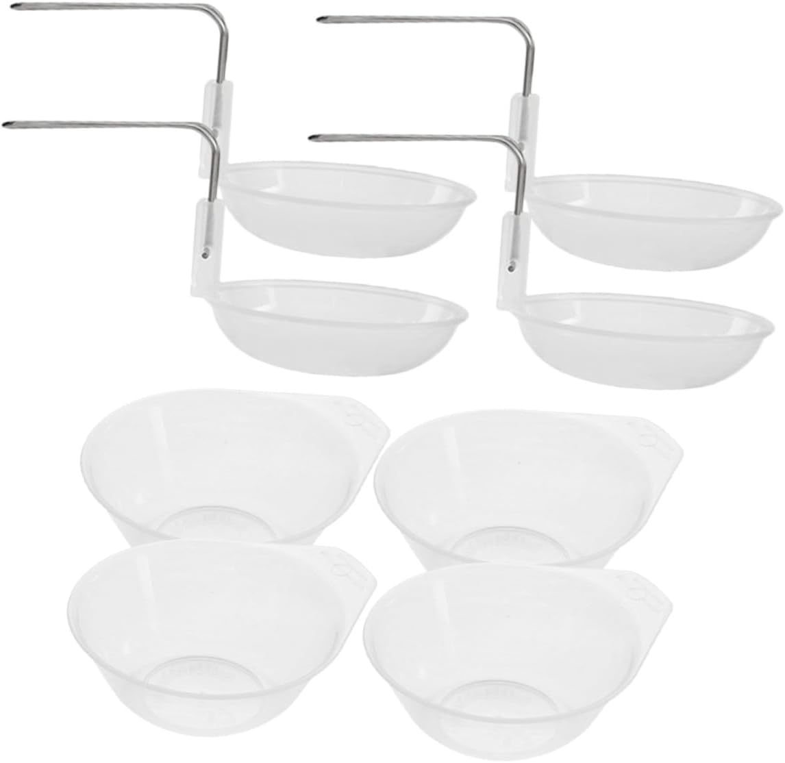 Portable Multi-function Plastic Camping Bowls and Reusable Soup Spoons Set, Pp 4pcs Outdoor Picnic Tableware for Barbecue and Hiking