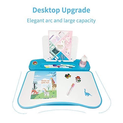 Gowxil Kids Functional Desk And Chair Set, Height Adjustable Children School Study Desk With Tilt Desktop, Bookstand, Led Light, Metal Hook And Storage Drawer For Boys Girls #TOP3
