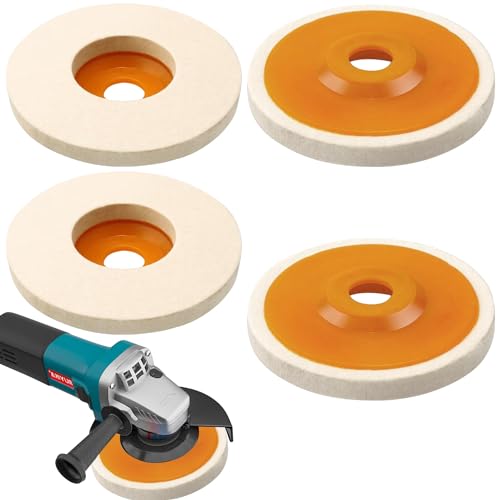 ZDNT - ZDNT 8 Pcs Disque de Polissage Meuleuse D'angle 125mm - Bore Feutre de Laine Roue pour Verre, Céramique, Plastique, Métal, Marbre