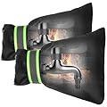 Outdoor Faucet Covers for Winter Freeze Protection, Kanosan 8.3"H X 6.7"W Thickened Reflective Outside Spigots Covers Hose Bib Insulated Sock for Winter Cold Weather, 2 Pack Black