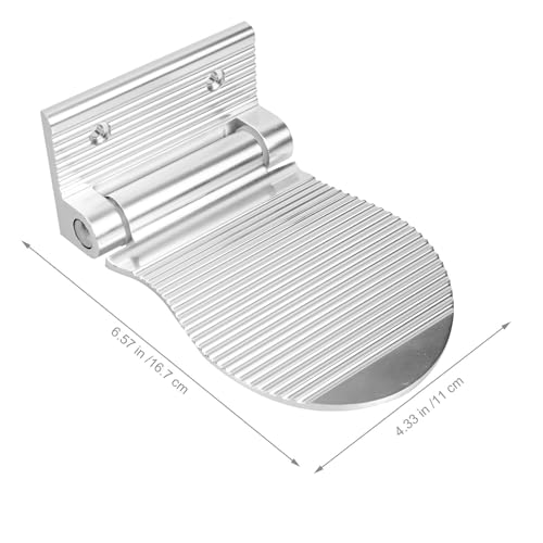 Pedal de ducha para baño en acero inoxidable plata reposapiés de seguridad 2