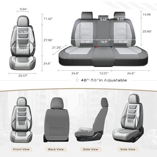 Image of Coverado Car Seat Covers, Front Covers for Cars, Car Seat Cover Front Seats, Car Seat Protector Waterproof, Leather Car Seat Cushion, Universal Interior Covers Seat Protectors for Most Cars