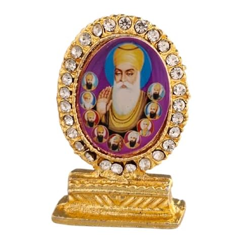 Galaxie Karmaa Religious Idol Acrylic Showpiece Figurine for Car Dashboard, Home & Office Décor 10 Guru Nanak Dev Ji(10 Guru_Idol_34) Cover
