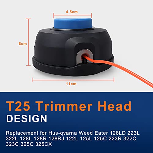 VBSYBO 2 Pack 128LD Trimmer Head T25 for Husquvarna Weed Eater 223L 322L 125L 128L 128LD 128R 128RJ 122L 125C 223R 322C 323C 325C 325CX WeedEater Parts 966674401 Jonsered Brushcutter BC2128 by VBSYBO - Used condition - Image 5