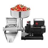 MáQuina EléCtrica para Hacer Salsa Tomate, MáQuina Trituradora Tomate Comercial para PuréS Mermeladas Prensa Alimentos Acero Inoxidable para Hacer Salsas con Rejilla Acero Inoxidable,A