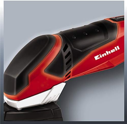 Einhell 4464250 TE-DS 20 E Detail Sander | 200W Triangular Orbital Sander For Wood With Dust Extraction, Soft Start and Variable Speed | Finishing Delta Sander With 10 x Sanding Sheets