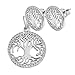 Produktbild Giulia Luna-Schmuckset Lebensbaum 925er Silber Kette Ohrstecker Strass GL5260007