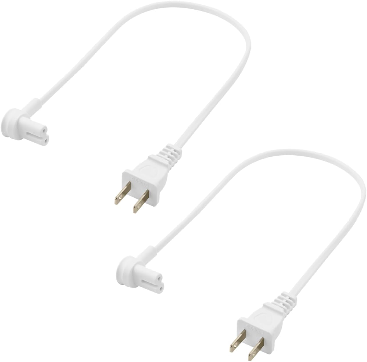 2-Pack - Extra Short Power Cords Compatible with Sonos Era 100 and Era 300 Speakers (White - 19.5 Inches)