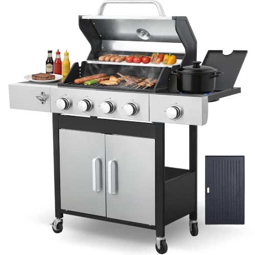 La Bolata 4-Burner Propane Grill with Side Burner