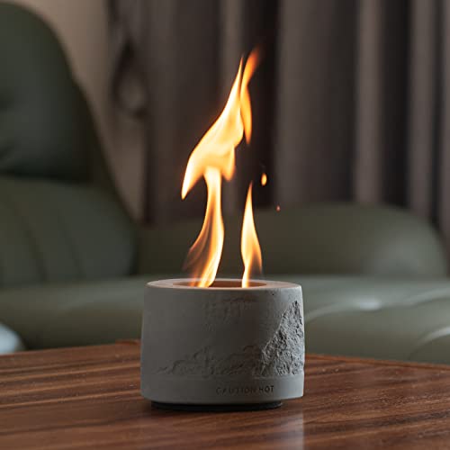 Concrete Tabletop Fire Pit,Portable Ethanol Fireplace,Mini Personal Fireplace,Table Top Fireplace, Smores Maker,Rubbing Alcohol Fire Bowl Pot For Indoor And Outdoor Use #TOP3