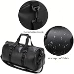 Small Sports Gym Bag Mini Travel Duffel Bags for Women Men, 19L Waterproof Fitness Workout Tote Bag, Yoga Carry On Bag Weekender Overnight Bag with Shoe Compartment, Black