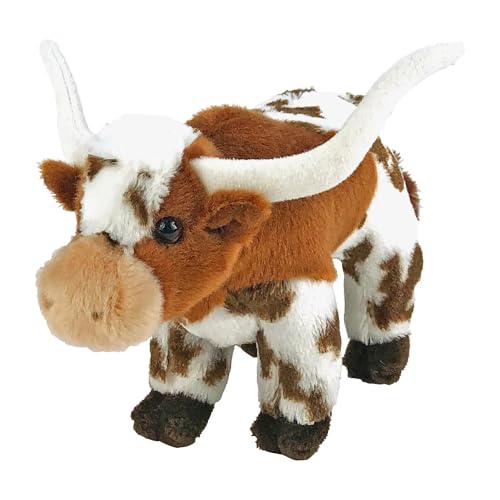 Image of Big Country Toys - Woodrow The Longhorn Bull Plush - Stuffed Farm Animals - Mama's Boy Character - 9.75 Inches Long - Polyester