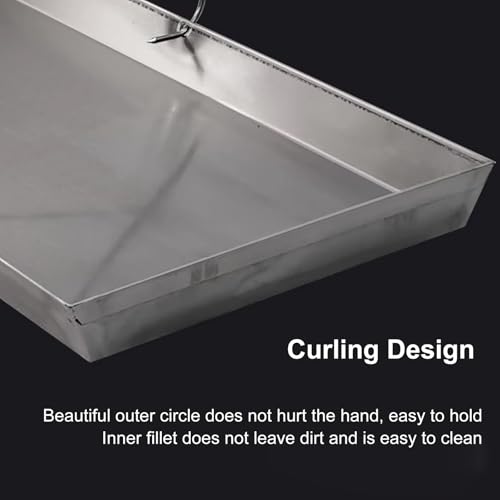 Bandeja de goteo de acero inoxidable de 119 cm rectangular para cambio de aceite 7