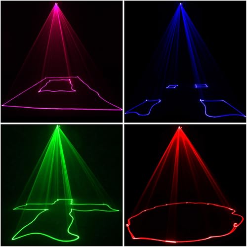 Image of Professional RGB Laser Party Lights,Sound Activated DJ Disco Light,DMX512 Remote Control Scanner Beam Effect Lazer Projector Lighting for Show KTV Bar Club School Dances Corporate Event Mobile DJs | Sound Activated, DMX512 Remote Control, Scanner Beam Effect, For DJ Disco Show KTV Bar Club School Dances Corporate Event