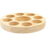 minkissy Caja para Botellas de Aceite Esencial con Compartimentos Redondos Soporte de Almacenamiento Seguro y Duradero para Botellas de Perfume y Aceite Organizador Compacto para Hogar y