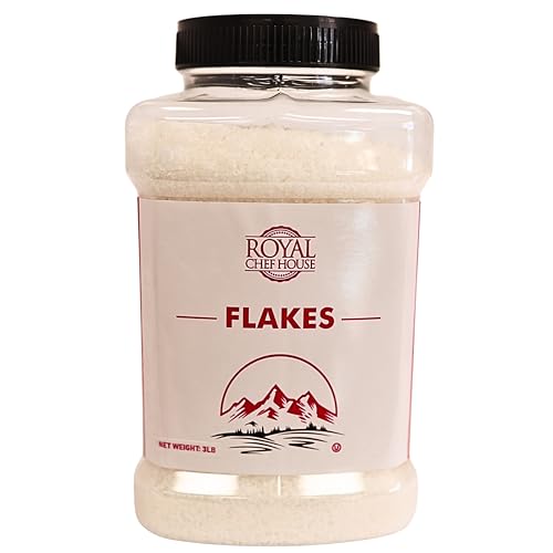 RoyalHouse Himalayan Salt Flakes, 3 Lbs In Jar, 100% Natural and Unrefined, Ideal for Culinary Use,...