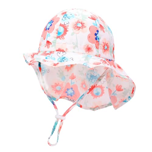 Baby Sun Hat with Neck Protections Bucket Hat for Toddler Boy Girl Outdoor Activity with Breathable Cotton Design Baby Sun Ha