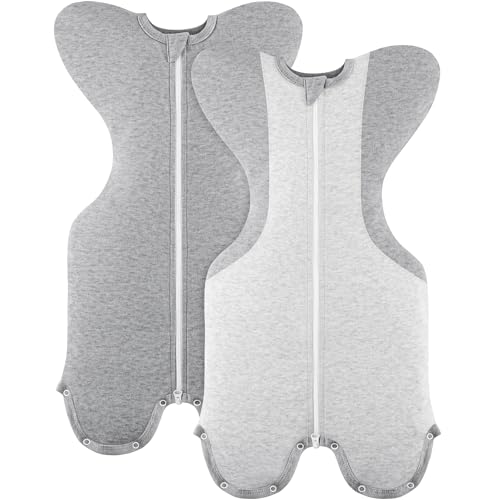 Image of Susurration 2-Pack Baby Swaddle Sleep Sacks - Swaddles for Newborns, Infant 0-3 Months, Baby Girls, Boys, Soft & Snug Newborn Sleep Sack, Nursery Swaddling Blankets(0-1M, 5-8lb)