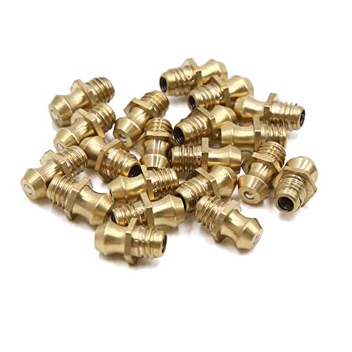 6 Graisseurs Droits En Laiton Filetage M12x1 - Raccords De Graissage Pour Voiture, Moto, Camion
