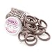 Soft Large Fabric Hair Ties for Women Natural Gentle Hair Bands Nylon Fabric Ponytail Holder for Thick Heavy Curly Hair, No Break No Damage 50 Pcs (Caramel)