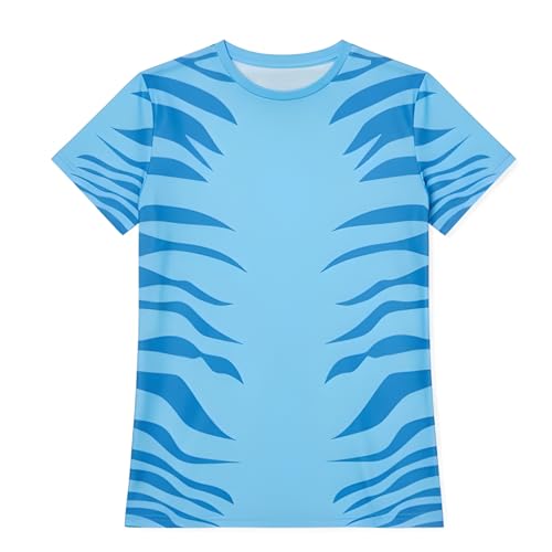 Cosplaya Blue Jungle Tiger Shirt for Women - Adult Teens T Cosplay Halloween Costumes Large